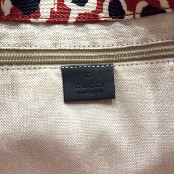 GUCCI Canvas Leopard Print Tote - Picture 14 of 16